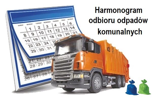 Harmonogram odbioru odpadów komunalnych na okres od X.2023 r. do IX.2024 r.