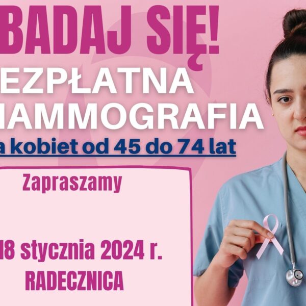 Bezpłatna mammografia – 18.01.2024 r.