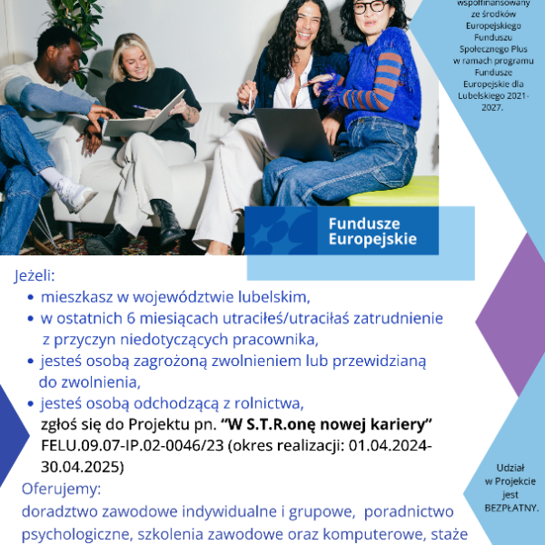 REKRUTACJA DO PROJEKTU „W S.T.R.onę nowej kariery”