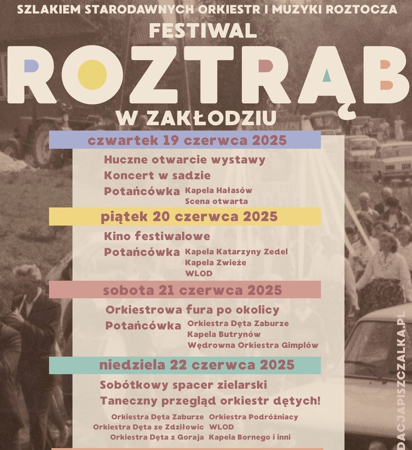 Festiwal Roztrąb w Zakłodziu 19-22.06.2025 r.