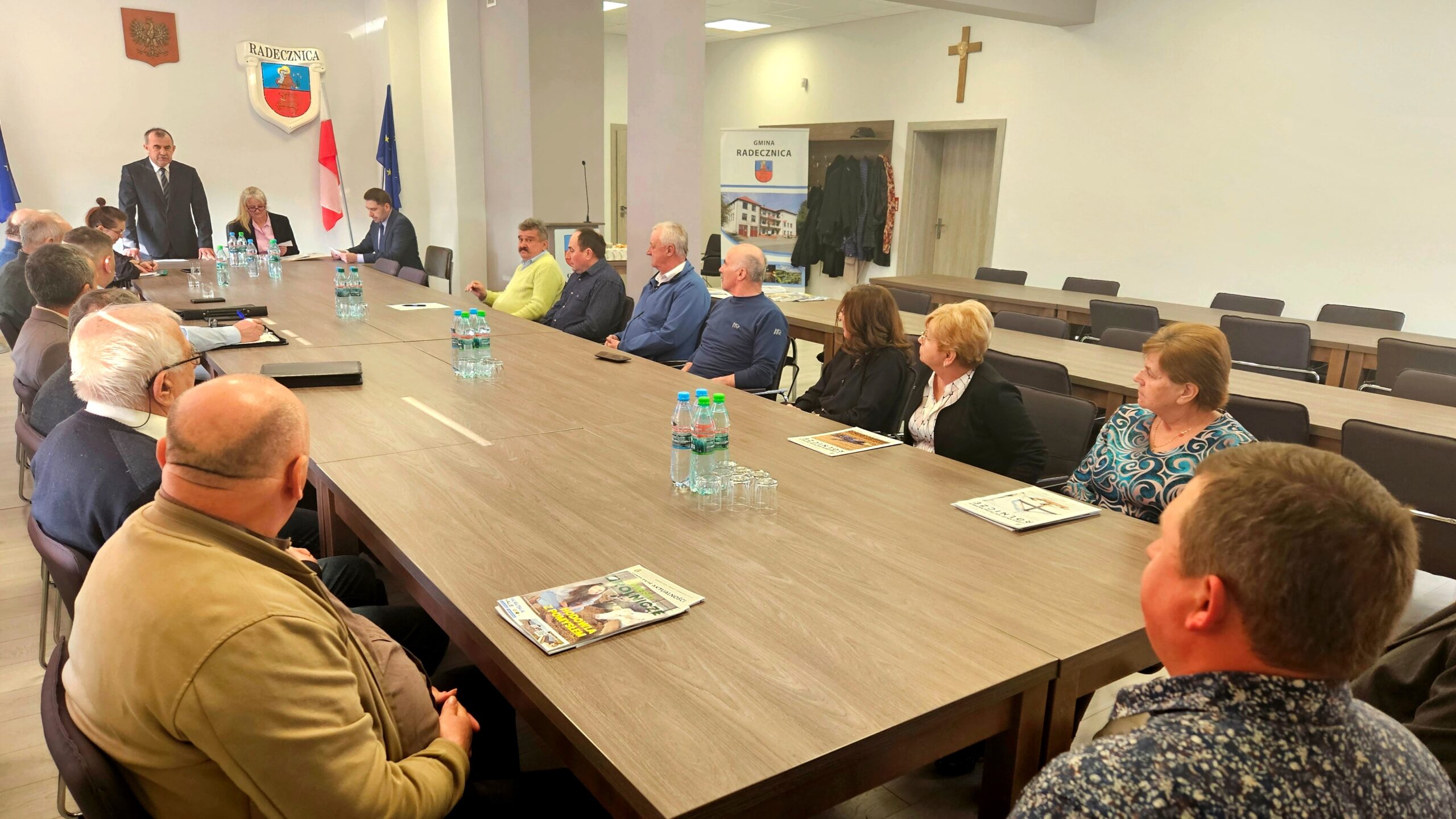 Spotkanie z sołtysami z okazji Dnia Sołtysa w sali konferencyjnej Urzędu Gminy Radecznica.