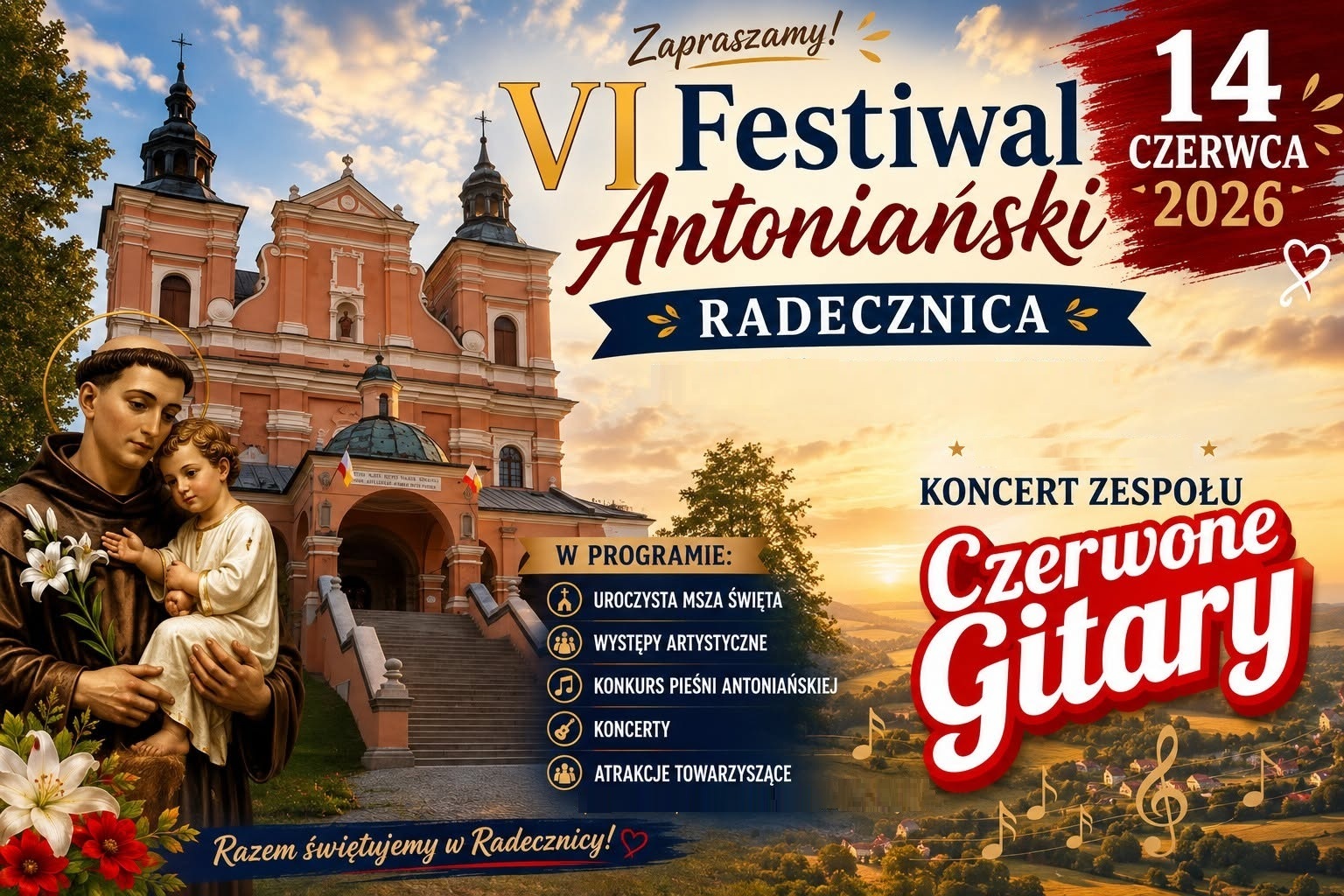 Zapraszamy do Radecznicy na VI Festiwal Antoniański!